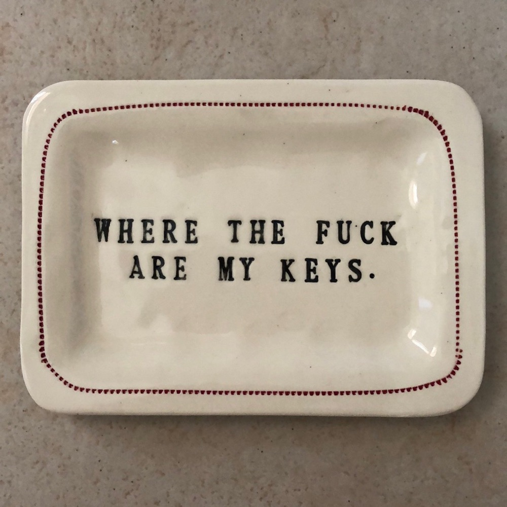 Honestly Goods. Kitschy. Handmade Made in California. Glossy off-white. Funny.